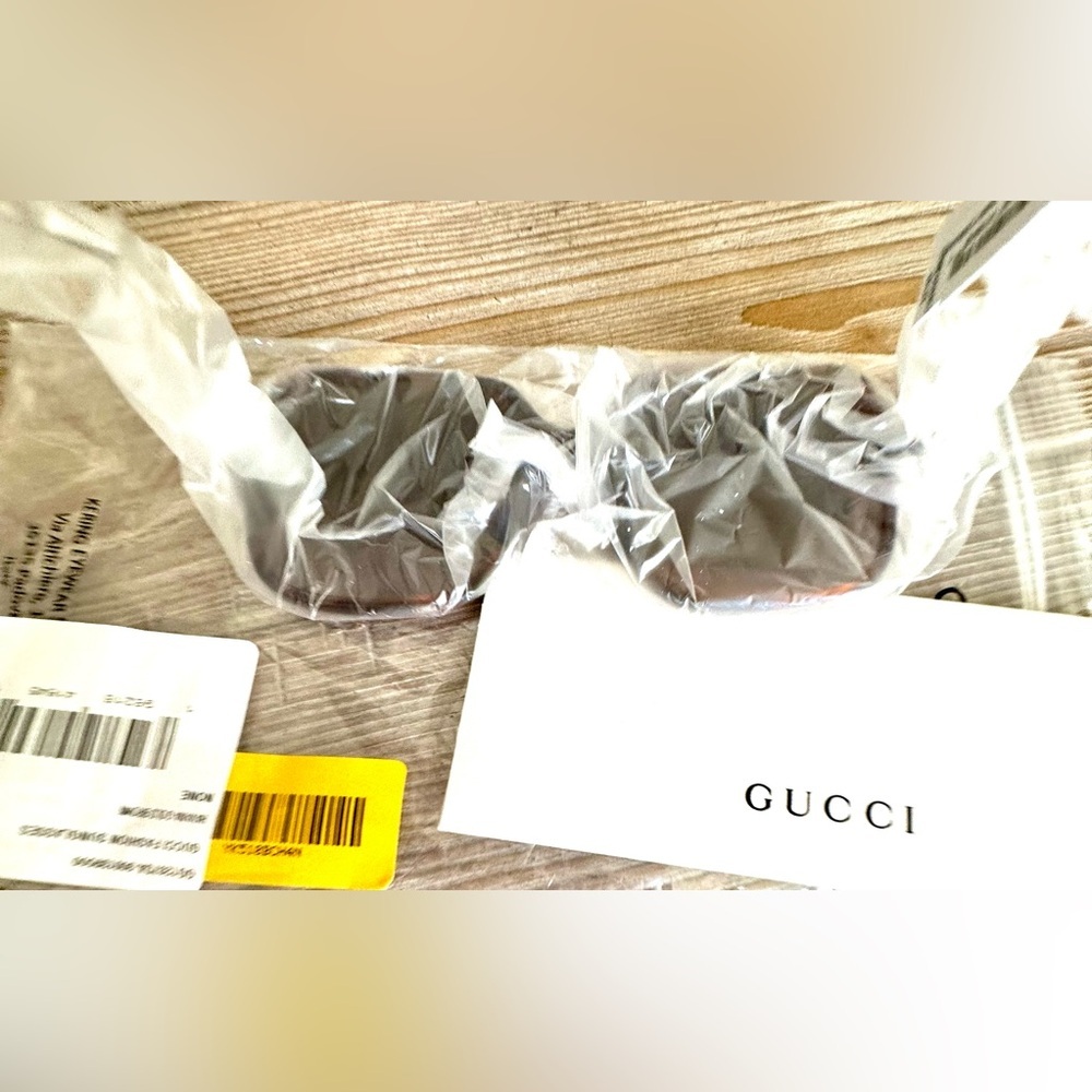 GUCCI 60MM OVERSIZE SUNGLASSES NWT $550 —ICONIC TORTOISE STATEMENT LUXE SHADES - Picture 12 of 13